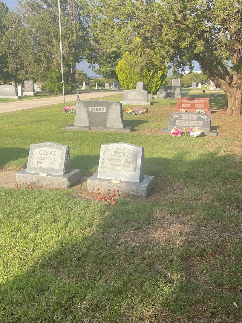 Rogena Mae Gibbs's grave. Photo 1
