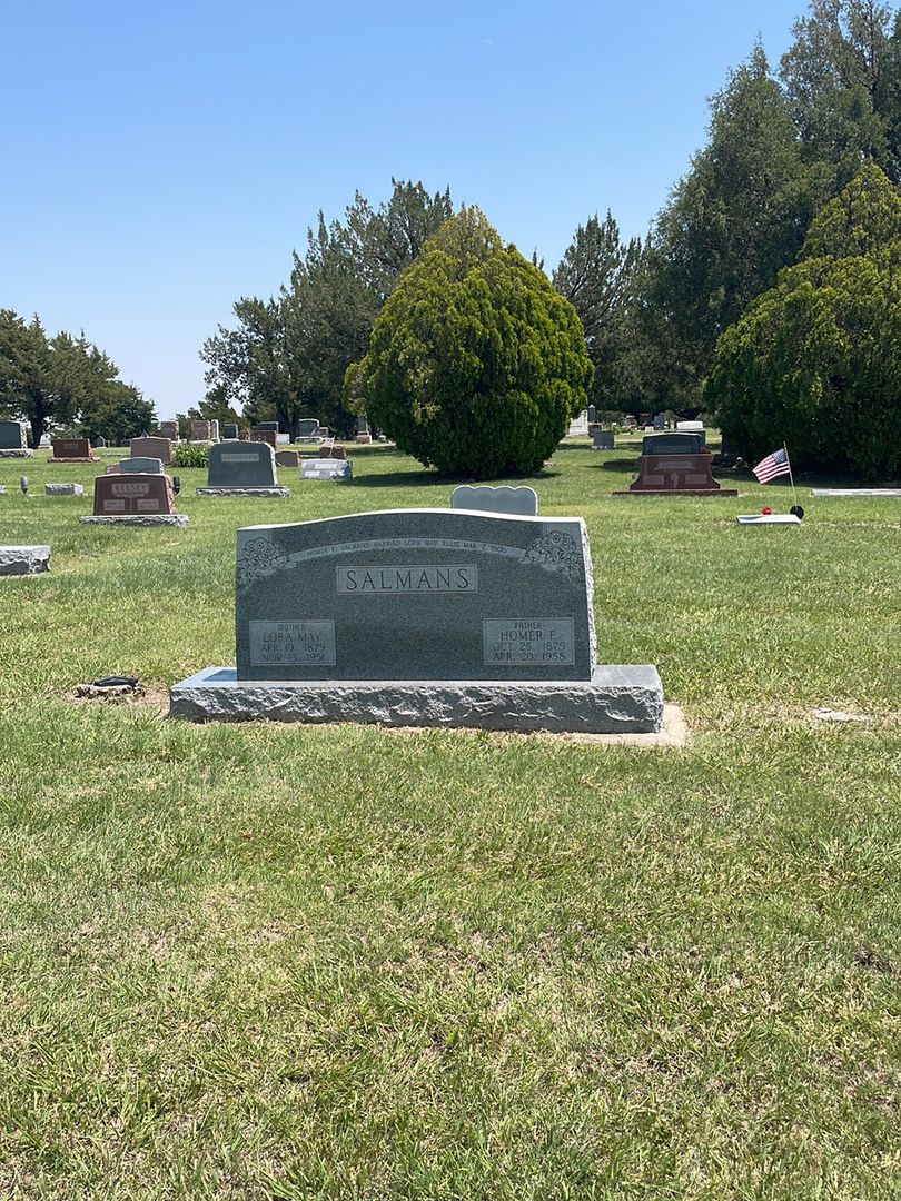 Lora May "Ellis" Salmans's grave. Photo 1