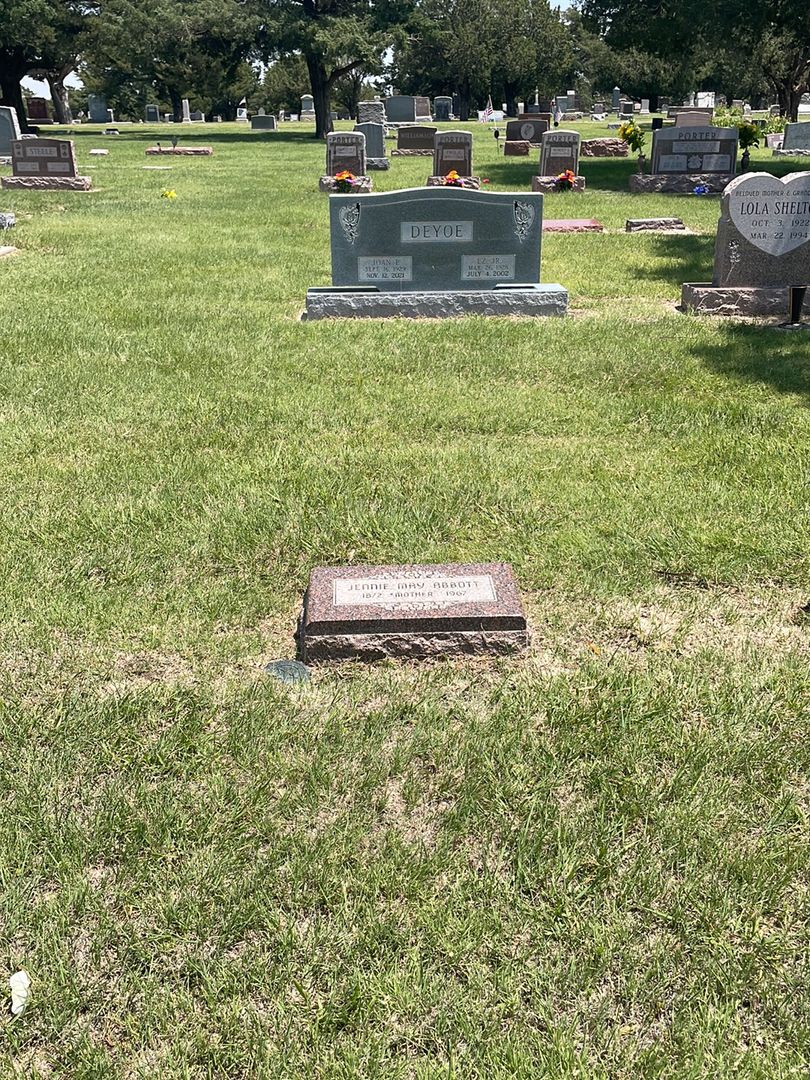 Jennie May Abbott's grave. Photo 1