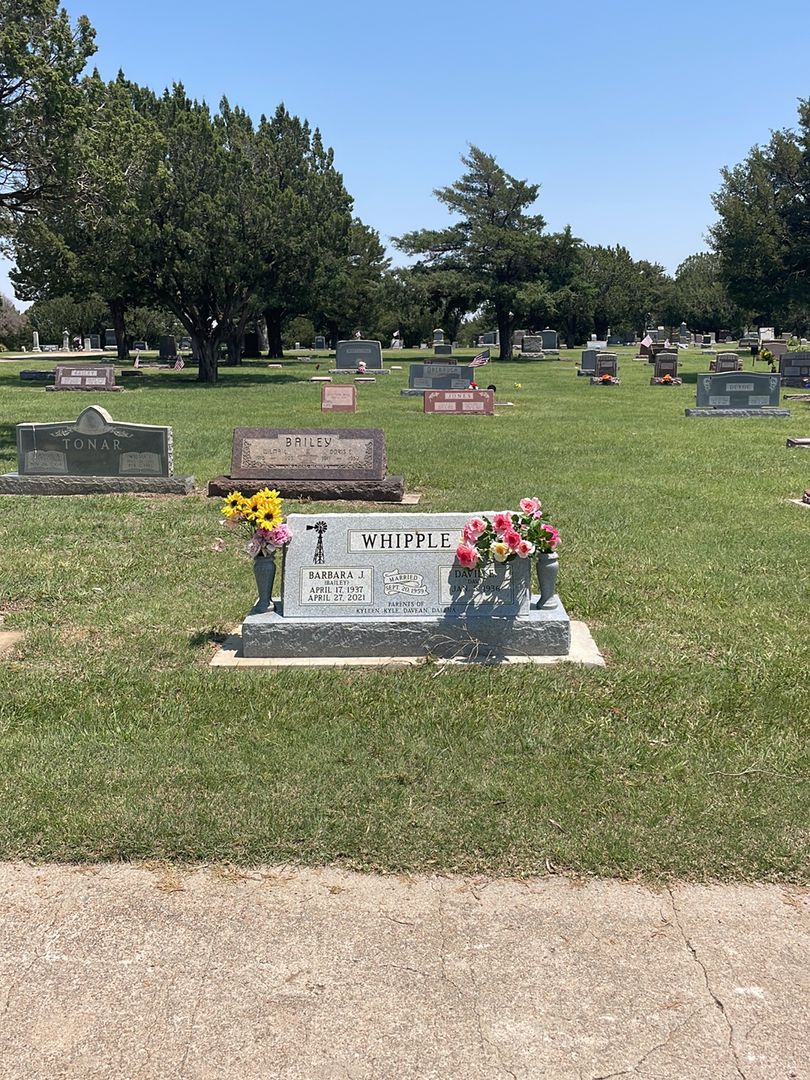 Barbara J. Bailey Whipple's grave. Photo 1