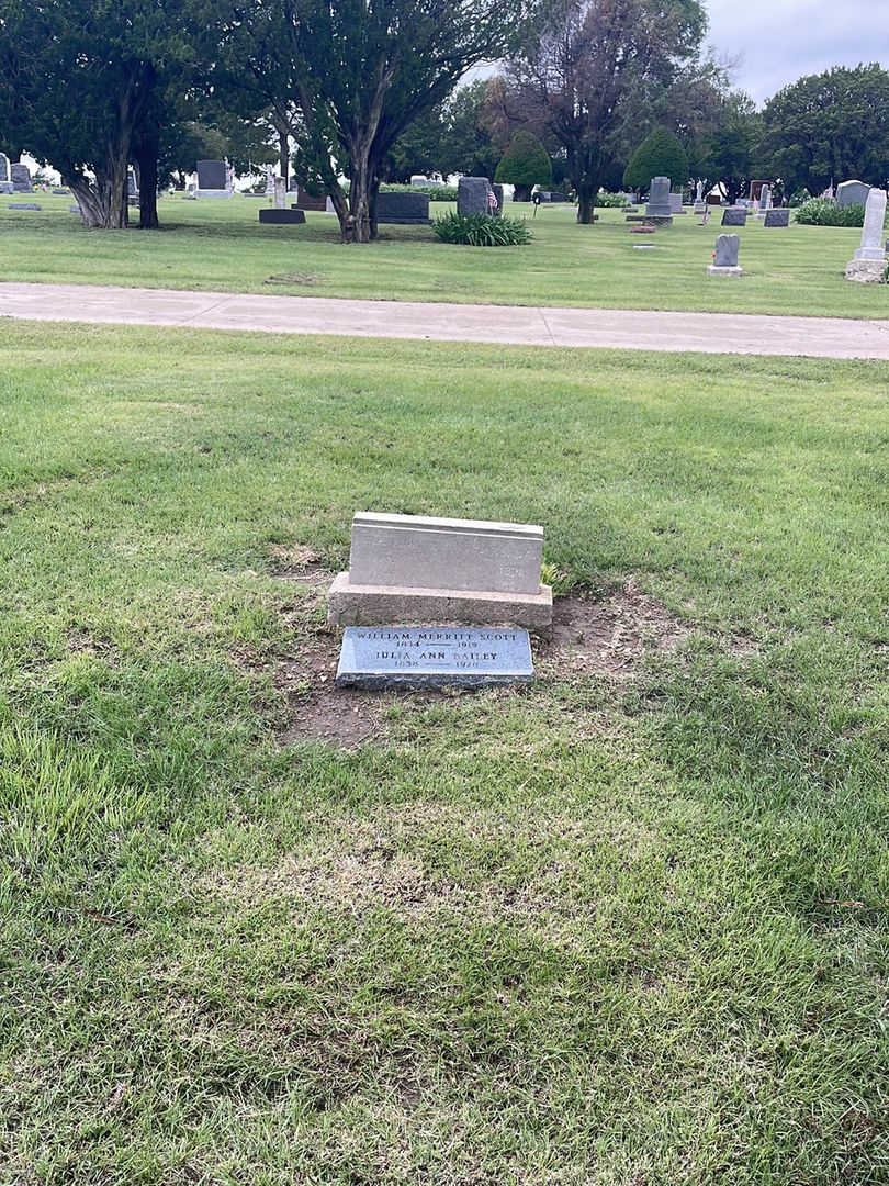 Julia Ann Bailey Scott's grave. Photo 1