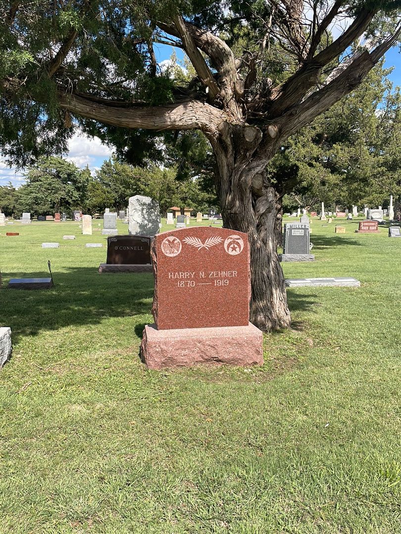 Harry N. Zehner's grave. Photo 1